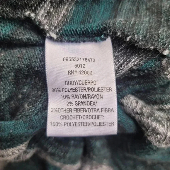 Bongo Women's Green Striped Crop Top Lace Back Knit Sweater BOHO Sz M - Picture 7 of 9